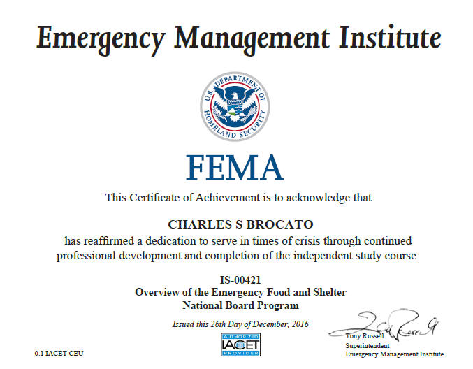 Overview of Emergency Food & Shelter National Board Programf
